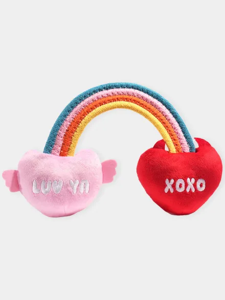 Peluche pour chien - Woof Love Coeur Arc en ciel 🌈❤️ - HugSmart