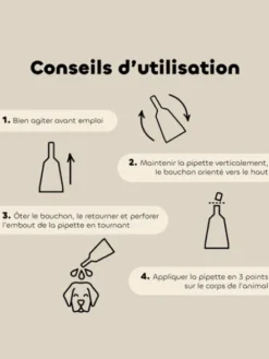 Pipettes insectifuges Bio - Chien moyen - 3+1 offerte