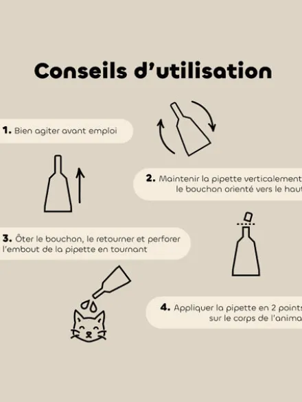 Pipettes insectifuges Bio - Chat et Chaton - 3+1 offerte