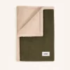 Plaid pour chien - Velours vert et sherpa - Cafide