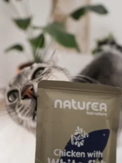 Pâtée pour chat - Recette au Poulet 🐓 et Poisson 🐟 (70%) - Naturea