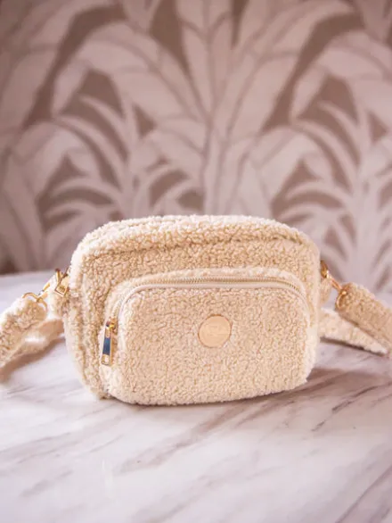 Sac de balade avec anse en sherpa - Beige - Floof and Cookies