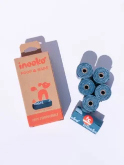 Sacs à crottes compostables pour chien - Sans parfum - 120 sacs - inooko