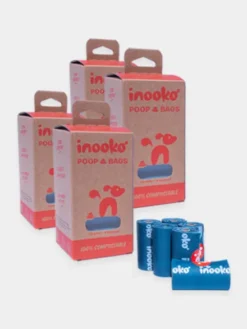 Sacs à crottes compostables pour chien - 480 sacs (3+1 OFFERT) - inooko