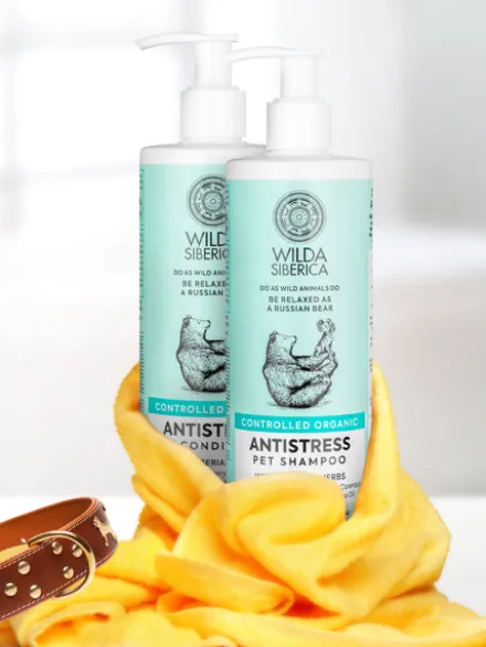 Shampoing bio pour chien et chat - Antistress - Wilda Siberica