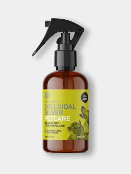 Spray répulsif insectes puces et tiques à base d'argent colloïdal pour chiens
