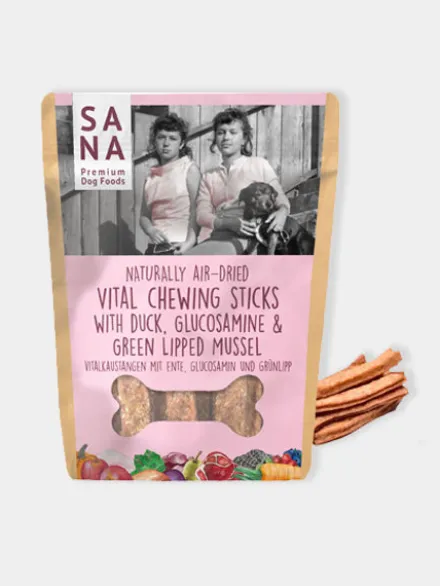 Sticks dentaires pour chien - Canard 🦆 et Glucosamine - Sanadog