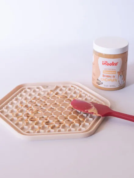 Tapis de léchage 👅 + Beurre de cacahuète pour chien 🥜