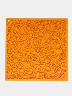 Tapis de léchage pour chien et chat - Fantôme Orange - SodaPup