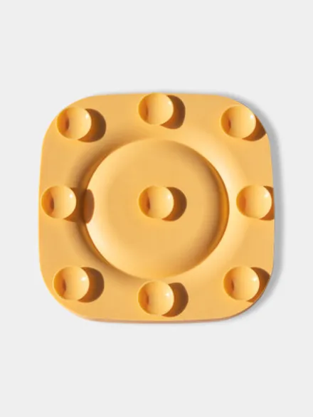 Tapis de léchage 🍽️😋 pour chien et chat - YoomY Plate - Jaune - inooko