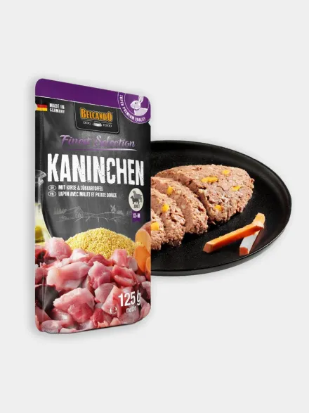 Topping pour chien - Finest Selection Recette Lapin 🐇 et patates douces - Belcando
