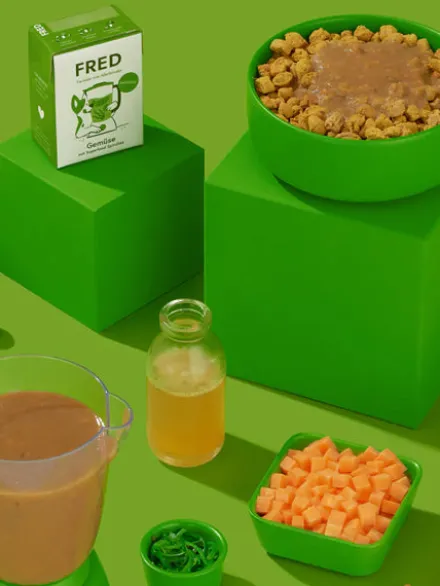 Topping Smoothie pour chien - Légumes et spiruline Vegan - Fred & Felia