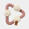 Triangle en caoutchouc et corde pour chien - Milou Rose
